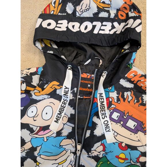Members Only Nickelodeon Collaboration Hooded Jacket Mens Medium Lightweight - Picture 3 of 13